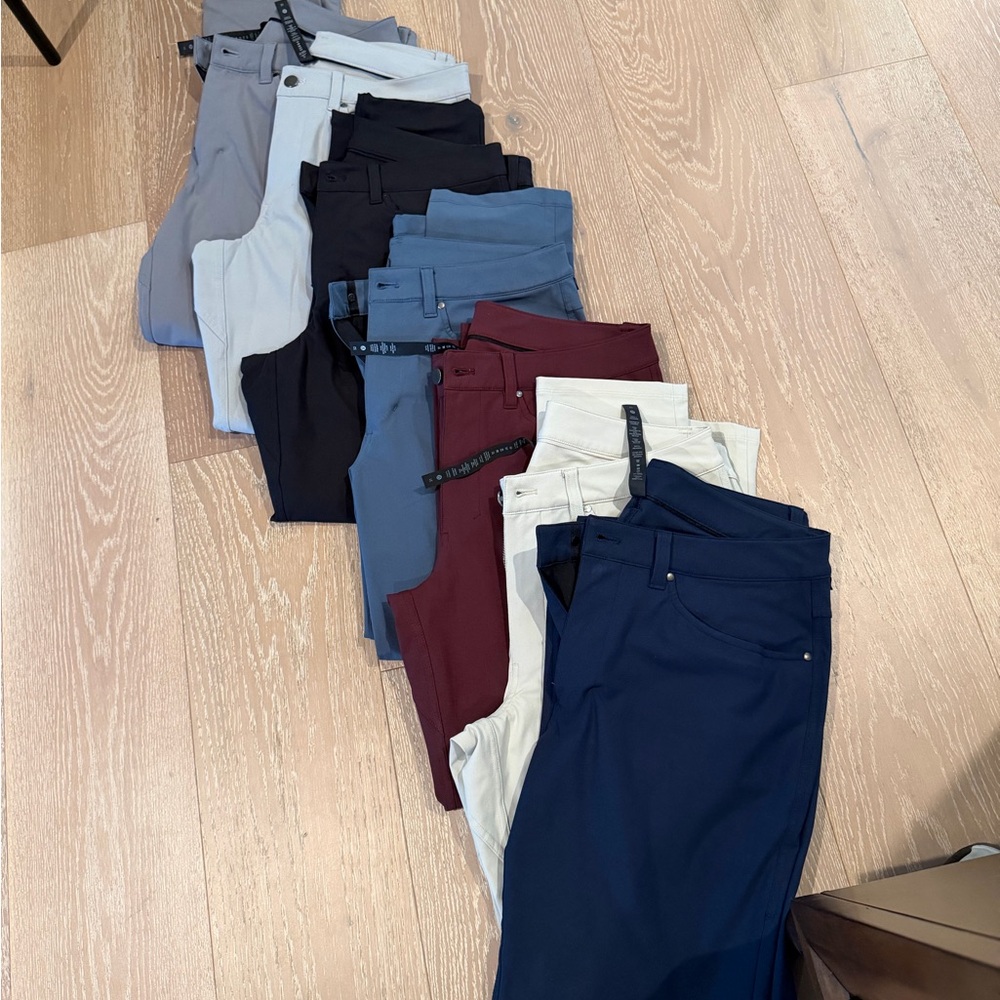 (7) Lululemon Slim Fit ABC Pants Bundle 31x30 EUC